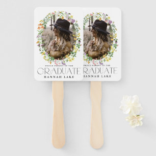 Wildflower Graduation Photo Hand Fan