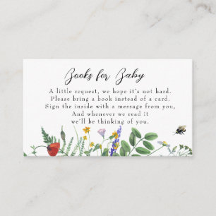 Wildflower Greenery Bees Floral Baby Shower Enclosure Card