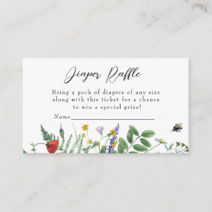 Wildflower Greenery Bees Floral Baby Shower Enclosure Card