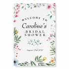 Wildflower Greenery Bridal Shower Welcome Sign