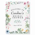 Wildflower Greenery Bridal Shower Welcome Sign