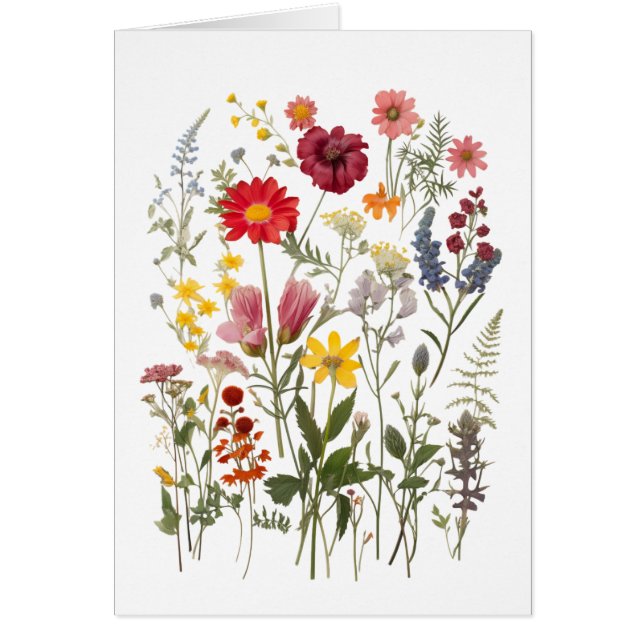 Wildflower Greeting Card All Occasion Blank (Front)