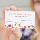 Wildflower Guess How Many Bridal Shower Game