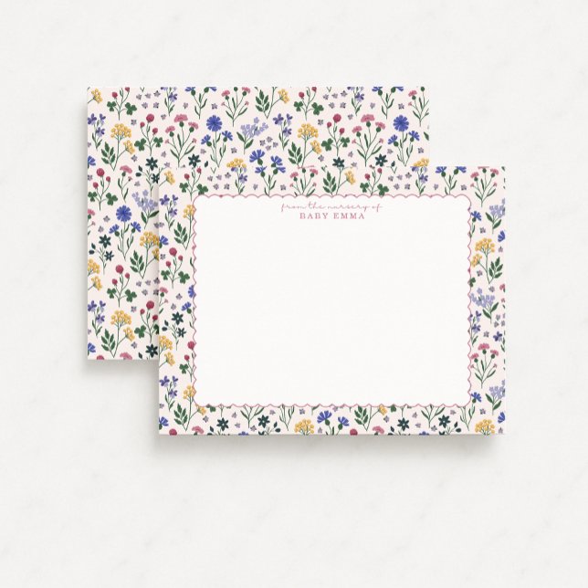 Wildflower Hand Painted Scalloped Border card (Creator Uploaded)