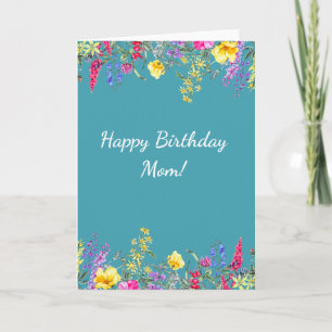Wildflower Happy Birthday Mom Card
