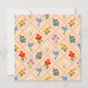Wildflower Harlequin Garden Card