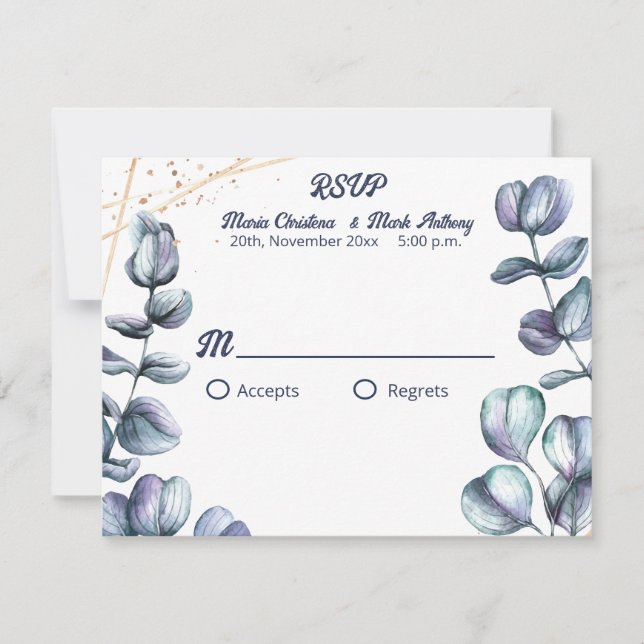 Wildflower Harmony Wedding RSVP Card (Front)