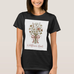 Wildflower Heart Bouquet T-Shirt Botanical