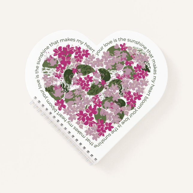 Wildflower Heart Spiral Notebook (Front)