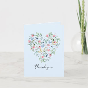 Wildflower Heart Thank you or Any Occasion  Card
