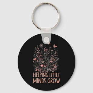 Wildflower Helping Little Minds Grow Teacher Back Key Ring