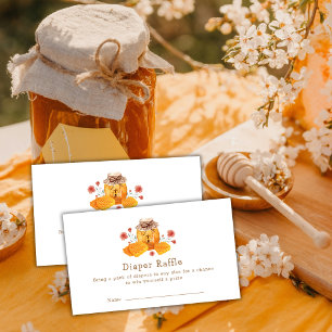 Wildflower Honey Bee Diaper Raffle Baby Shower Enclosure Card