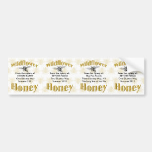 Wildflower Honey Jar Labels - 4 in One Sticker