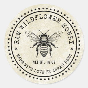 Wildflower honey label with custom colours