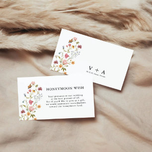 Wildflower Honeymoon Wish Enclosure Card