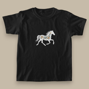 Wildflower Horse Design with Country Western Vibe T-Shirt