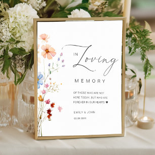 Wildflower "In Loving Memory" Wedding Poster