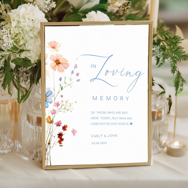 Wildflower "In Loving Memory" Wedding Poster (Creator Uploaded)