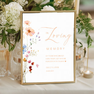 Wildflower "In Loving Memory" Wedding Poster
