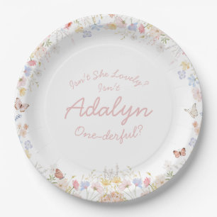 Wildflower Isn't She Onederful Paper Plates