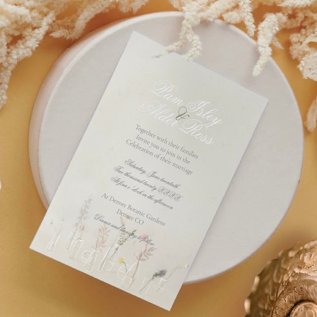 Wildflower Jars Boho Wedding Invitation (Creator Uploaded)