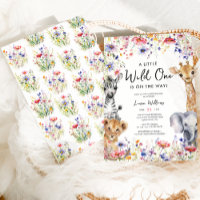 Wildflower Jungle Safari Animals Girl Baby Shower
