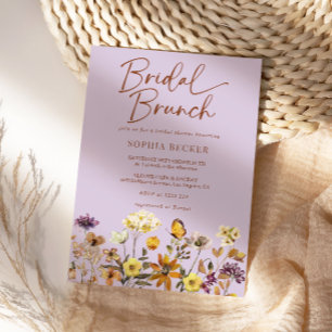 Wildflower Lavender Floral Garden Bridal Brunch Invitation