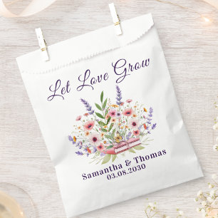 Wildflower Lavender Let Love Grow Favor Bag