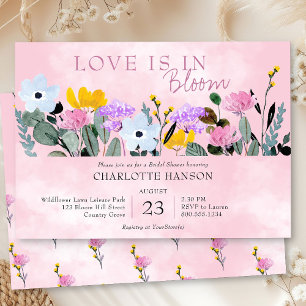 Wildflower Lawn Love is in Bloom Bridal Shower Invitation