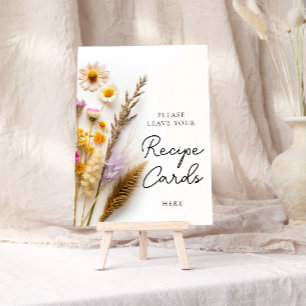 Wildflower Leave Your Recipe Card Here Poster