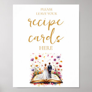 Wildflower Leave Your Recipe Card Here Sign