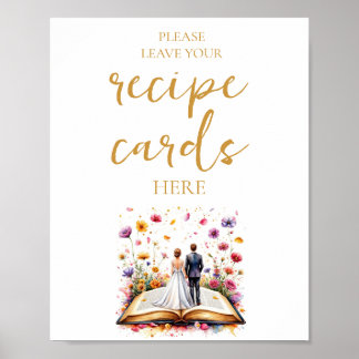 Wildflower Leave Your Recipe Card Here Sign