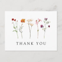Wildflower Lesbian Pride Floral Wedding Thank You