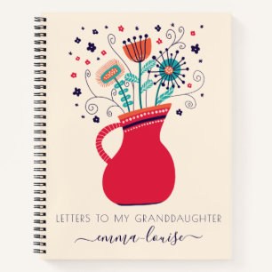 Wildflower Letters to My Granddaughter Keepsake Notebook