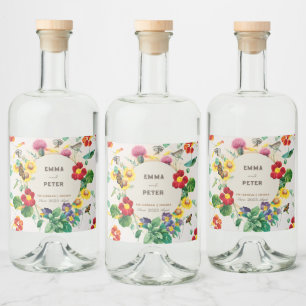 Wildflower Liquor Bottle Label
