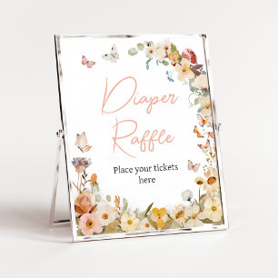 Wildflower Little Butterfly Diaper Raffle Poster
