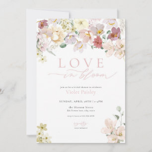 Wildflower Love In Bloom Bridal Shower Invitation