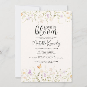 Wildflower Love In Bloom Bridal Shower Invitation