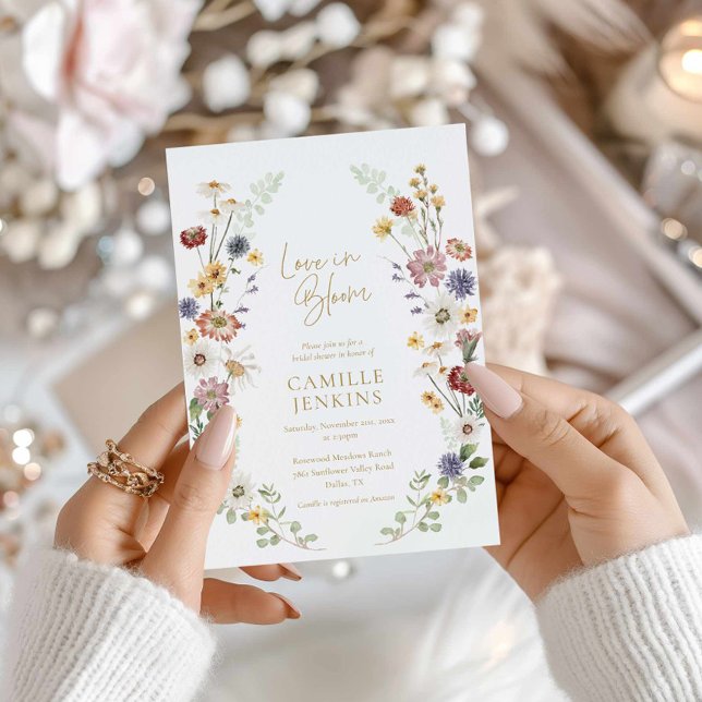 Wildflower Love in Bloom Bridal Shower Invitation (Love in Bloom Bridal Shower invitation)