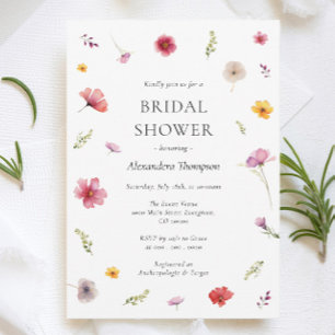 Wildflower Love is in Bloom Bridal Shower Invitation
