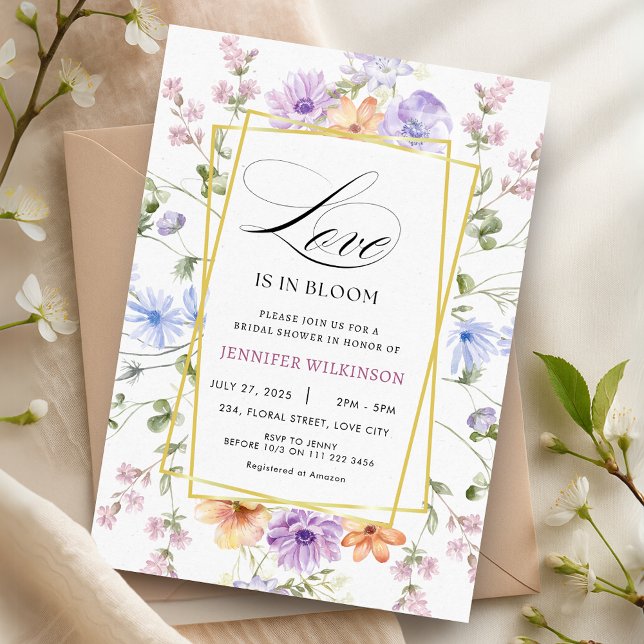 Wildflower Love is in Bloom Bridal Shower Invitation (Wildflower Love is in Bloom Bridal Shower Invitation)