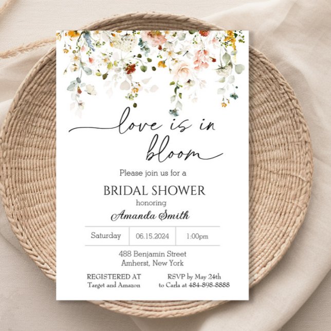 Wildflower Love is in Bloom Bridal Shower  Invitation (Creator Uploaded)