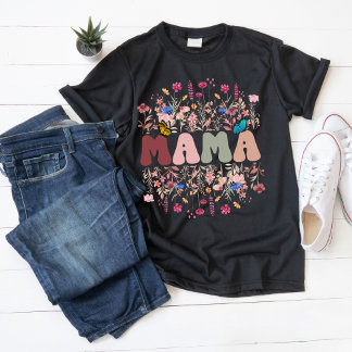 Wildflower mama floral  T-Shirt