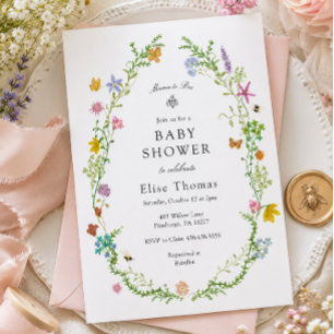 Wildflower Mama to Bee Baby Shower Invitation