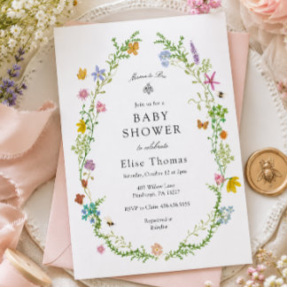Wildflower Mama to Bee Baby Shower Invitation