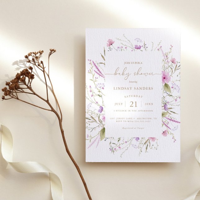 Wildflower Meadow Baby Shower Invitation (Creator Uploaded)