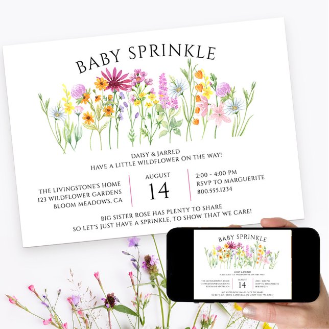 Wildflower Meadow Baby Sprinkle Invitation (Creator Uploaded)
