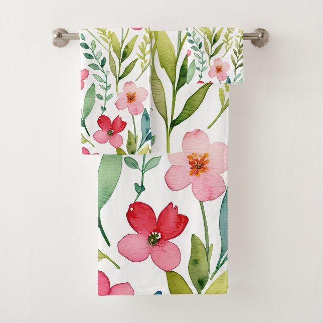 Wildflower Meadow Bath Towel Set (Insitu)