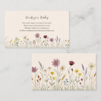 Wildflower Meadow Books for Baby Request Card