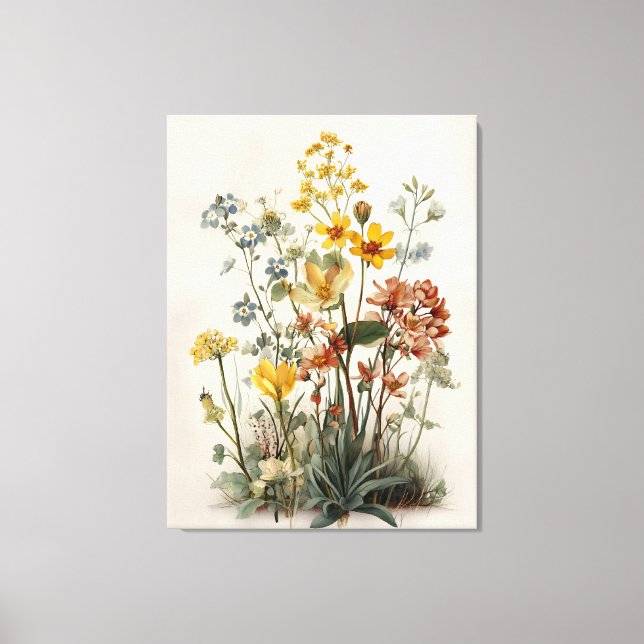 Wildflower Meadow Bouquet Canvas Print (Front)